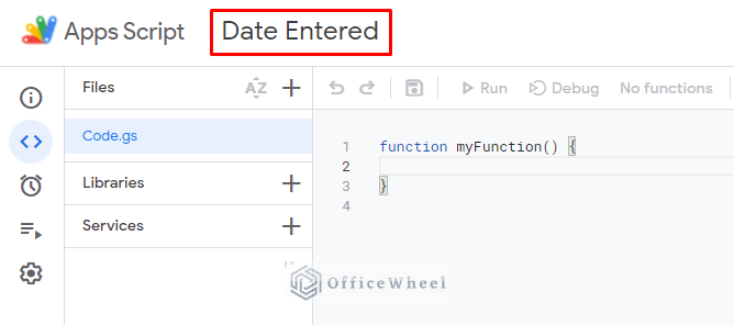date entered apps script